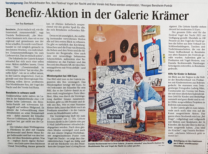 Daniela Recktenwald in ihrer Galerie "Krämer reloaded".